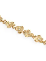 Orchid 18K Gold-Plated & Cubic Zirconia Link Bracelet