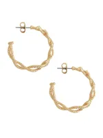 Ocean Coral 18K Gold-Plated Hoop Earrings