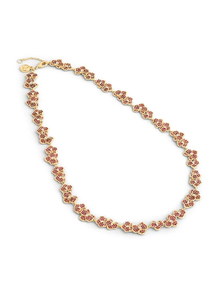 Orchid 18K Gold-Plated & Cubic Zirconia Necklace