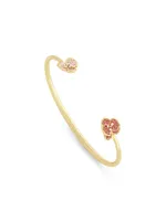 Orchid 18K-Gold-Plated & Cubic Zirconia Bangle