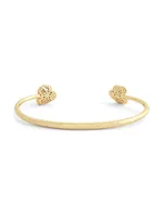Orchid 18K-Gold-Plated & Cubic Zirconia Bangle