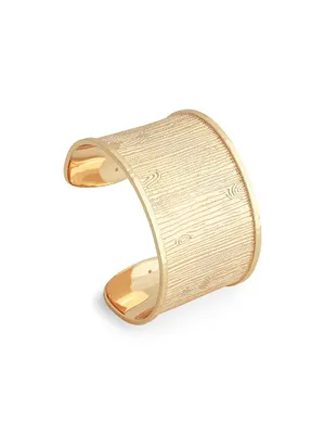 Enchanted Forest 18K-Gold-Plated Bark Cuff
