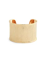 Enchanted Forest 18K-Gold-Plated Bark Cuff