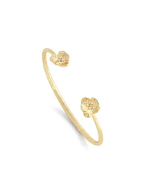 Orchid 18K-Gold-Plated & Cubic Zirconia Cuff