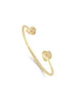 Orchid 18K-Gold-Plated & Cubic Zirconia Cuff
