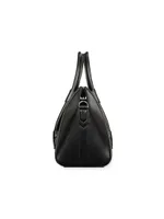 Mini Antigona Lock Top Handle Bag In Box Leather