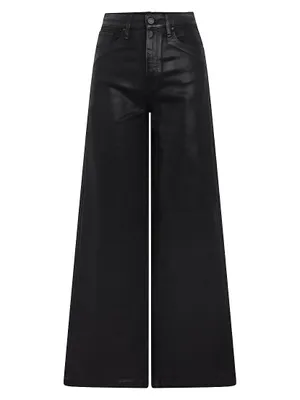 James Coated Wide-Leg Jeans