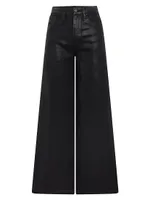 James Coated Wide-Leg Jeans