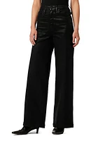 James Coated Wide-Leg Jeans