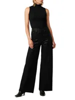 James Coated Wide-Leg Jeans