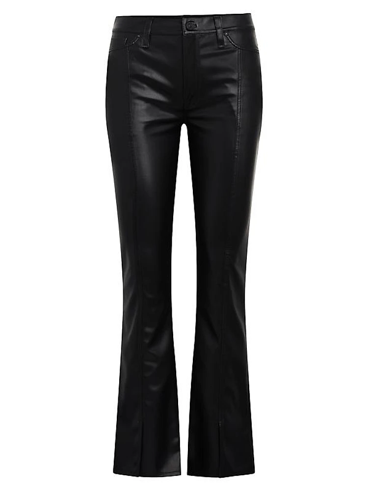 Barbara Vegan Leather Boot-Cut Jeans