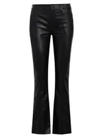 Barbara Vegan Leather Boot-Cut Jeans