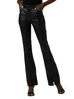 Barbara Vegan Leather Boot-Cut Jeans