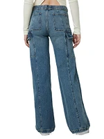 Maternity Wide-Leg Cargo Jeans