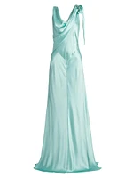 Bias-Cut Satin Gown