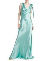 Bias-Cut Satin Gown