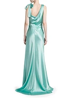 Bias-Cut Satin Gown