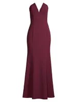 Twill Strapless Gown