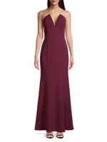 Twill Strapless Gown