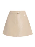 Reedition Vinyl A-Line Miniskirt