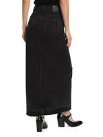 Lu Cotton High-Rise Maxi Skirt