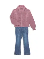 Girl's Hooded Cotton Jacket
