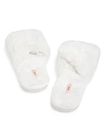 Crisscross Plush Slippers