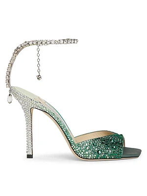 Saeda 100MM Crystal-Embellished Sandals