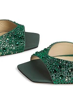 Saeda 100MM Crystal-Embellished Sandals