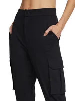 Elasticized Crop Cargo Pants