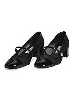 Elisa 45MM Mesh & Patent Leather Pumps