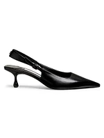 Amel 50MM Leather Slingback Pumps