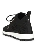 Veles Faux Pearl-Embellished Crocheted Sneakers