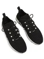 Veles Faux Pearl-Embellished Crocheted Sneakers