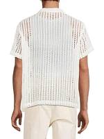 The Crane Estate Meandering Lace Short-Sleeve Shirt