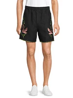 The Crane Estate Rosefinch Linen Shorts