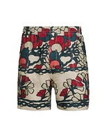 Crane Estate Garden Lattice Floral Linen Shorts