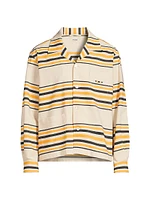 Crane Estate Namesake Striped Cotton Camp Shirt