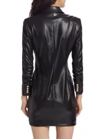 Nala Faux Leather Blazer Dress