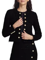 Koby Faux-Pearl Tweed Jacket