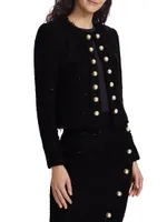 Koby Faux-Pearl Tweed Jacket