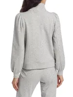 Eline Crystal-Embellished Cotton-Blend Sweatshirt