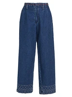 Murray Embroidered Denim Trousers