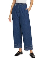 Murray Embroidered Denim Trousers