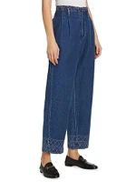 Murray Embroidered Denim Trousers