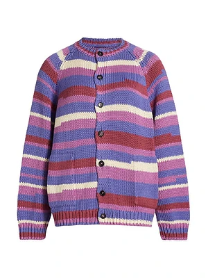 Flynn Striped Cotton Cardigan