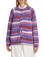 Flynn Striped Cotton Cardigan