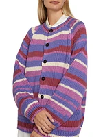 Flynn Striped Cotton Cardigan