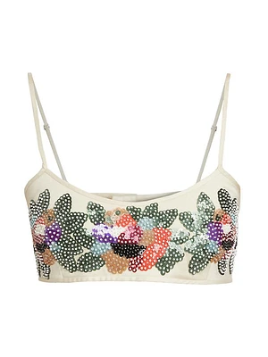 Sunset Lily Sequined Bra