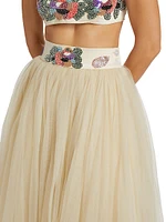 Sunset Lily Sequined & Tulle Skirt